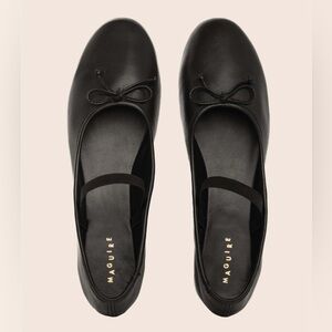 MAGUIRE Black Women's Betis Leather Ballet Flats